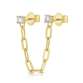 14K GOLD DIAMOND ASPYN EARRING