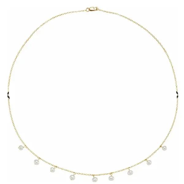 14k Yellow Freshwater Cultured Pearl 18" Necklace