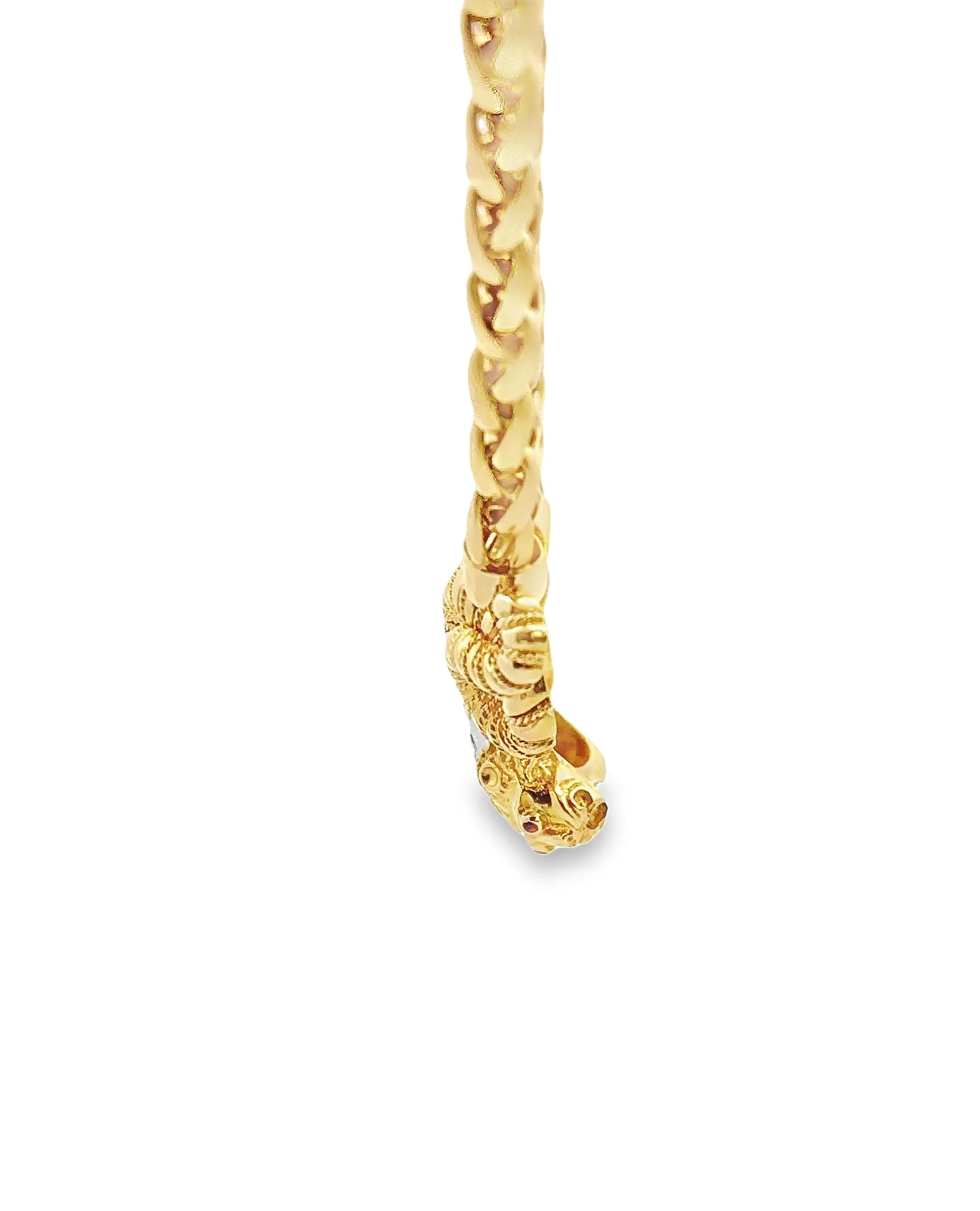 18K Yellow Gold Greek Inspired Lion Necklace