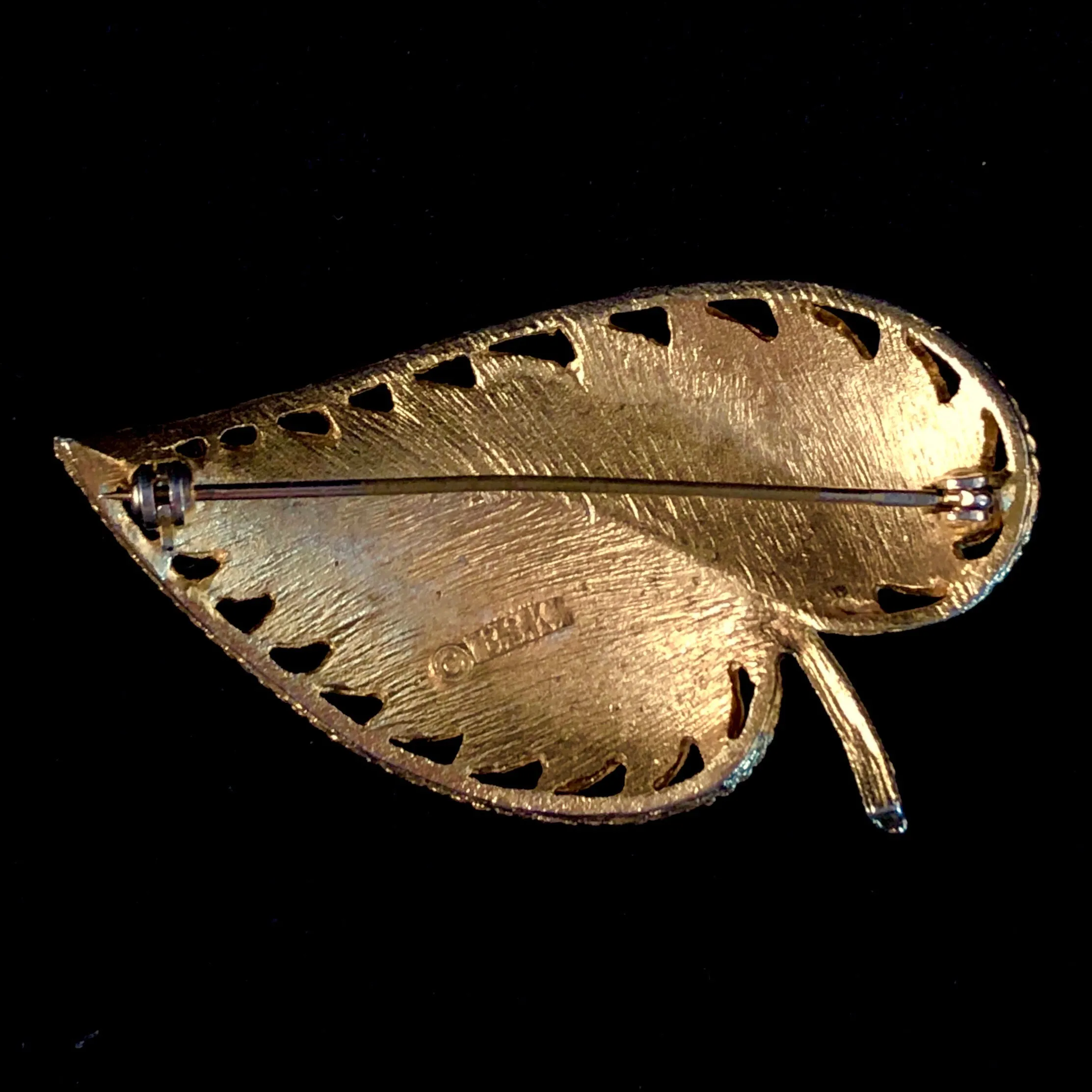 1960s BSK Gold-Tone Leaf Brooch