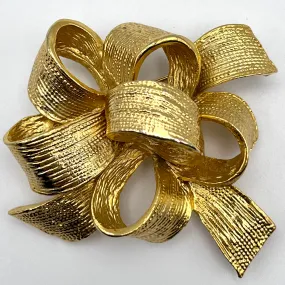 1980s Made in the USA Bow Brooch