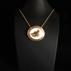 1982 Avon Birds of Nature Necklace/Brooch, Winter