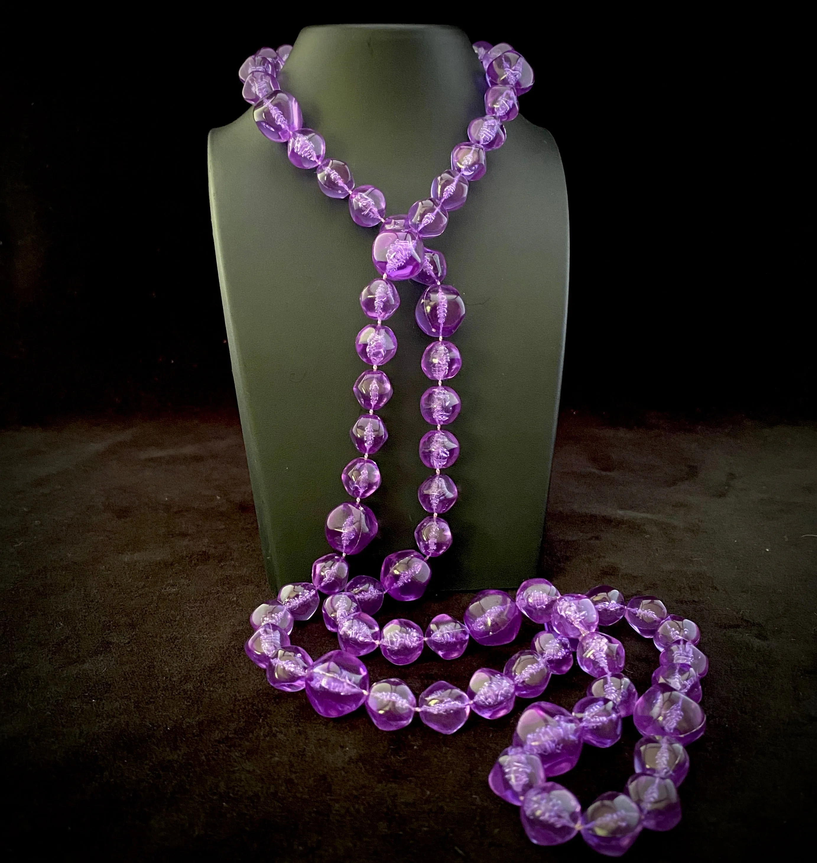 1987 Avon Purple Dawn Necklace and Earrings