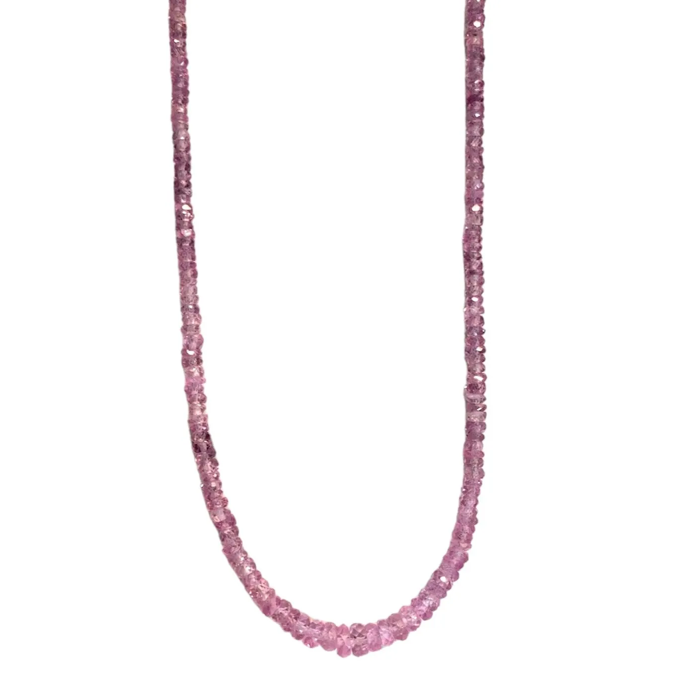 19" Pink Sapphire Necklace