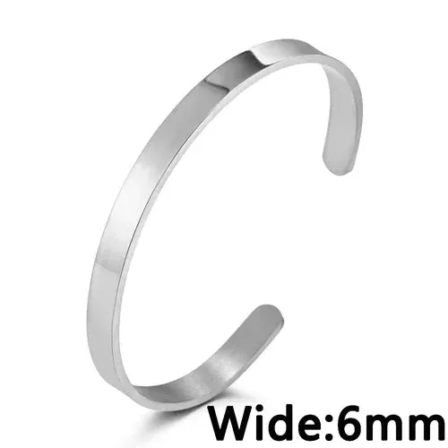 1PC Personalized Engraved Custom Name Stainless Steel Bracelet Jewelry Name Words Letters Custom Bracelet & Bangle For Women men