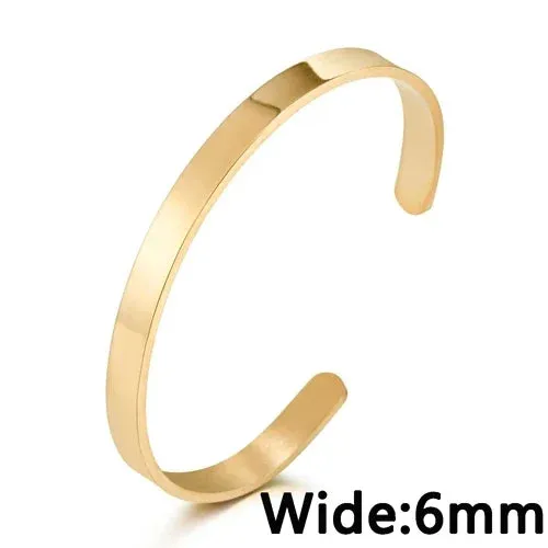 1PC Personalized Engraved Custom Name Stainless Steel Bracelet Jewelry Name Words Letters Custom Bracelet & Bangle For Women men