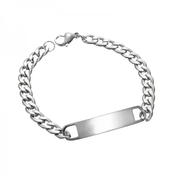 1PC Personalized Engraved Custom Name Stainless Steel Bracelet Jewelry Name Words Letters Custom Bracelet & Bangle For Women men