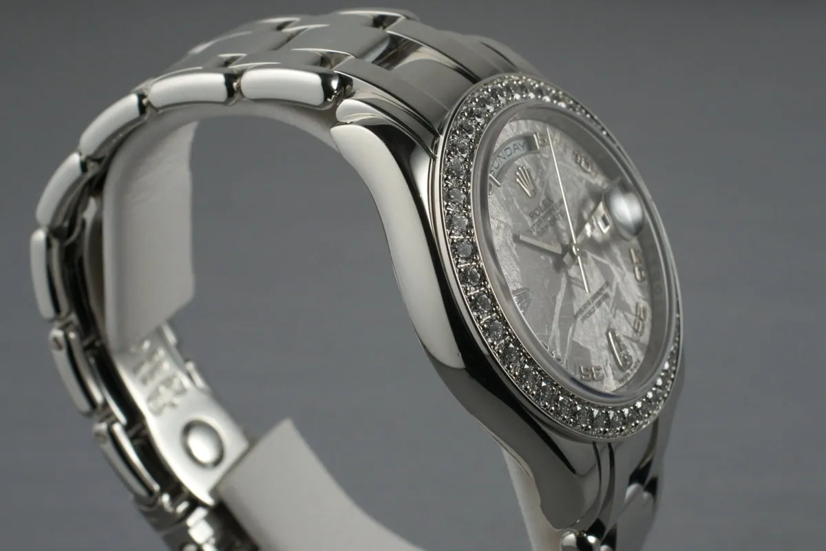 2006 Rolex Platinum Masterpiece Day-Date 18946 Meteorite Diamond Dial with Box and Papers