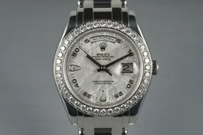 2006 Rolex Platinum Masterpiece Day-Date 18946 Meteorite Diamond Dial with Box and Papers