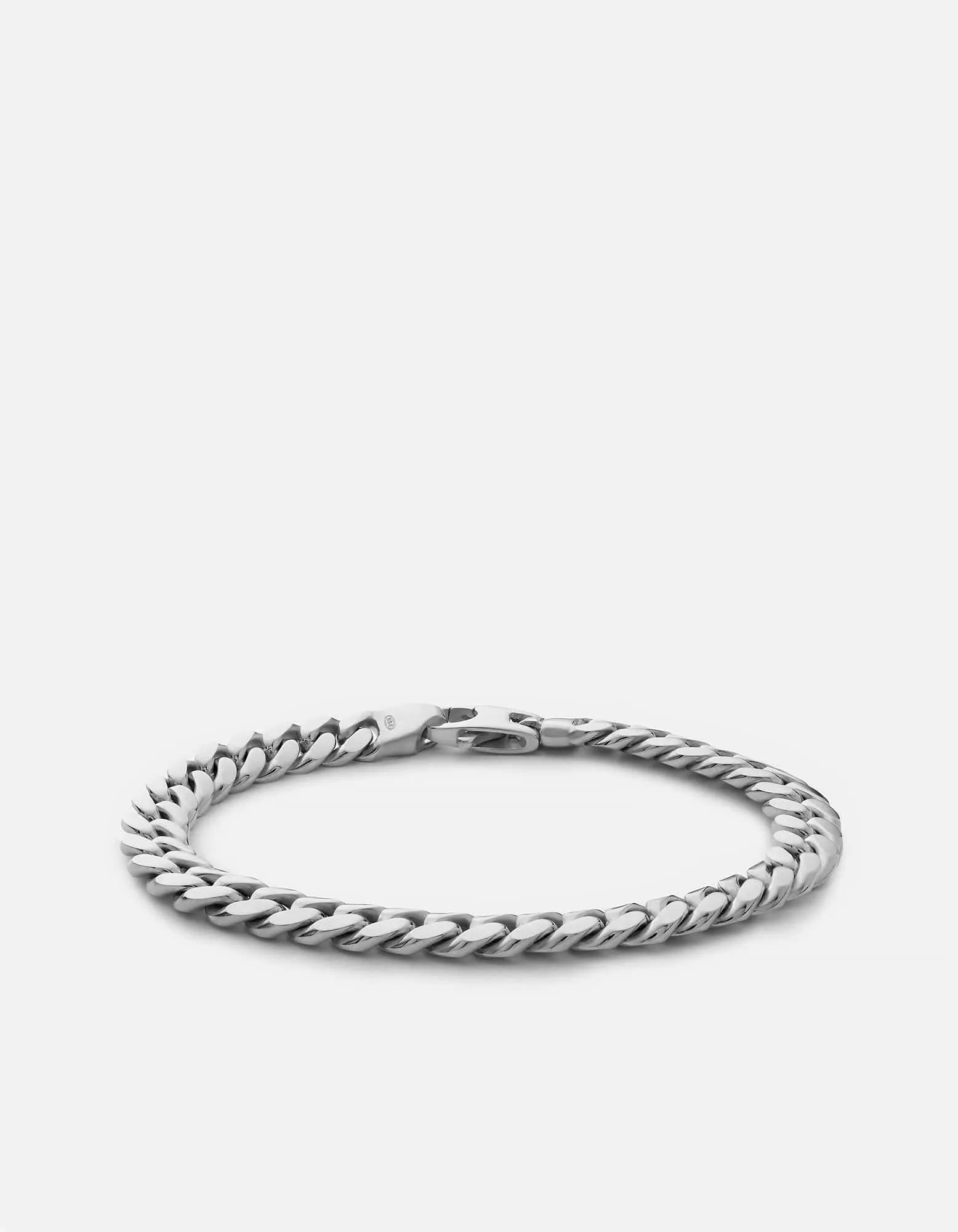 6.5mm Cuban Chain Bracelet, Sterling Silver