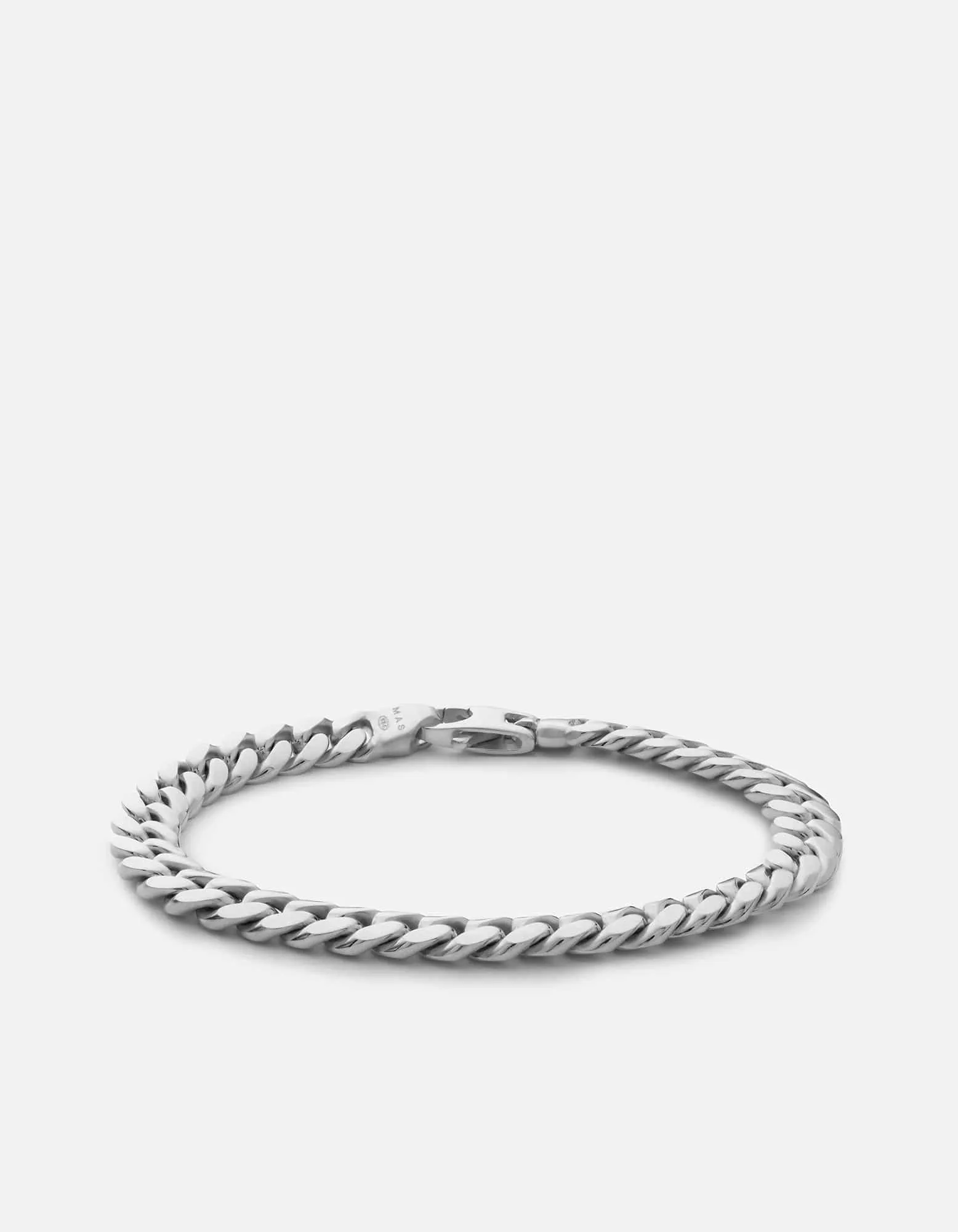 6.5mm Cuban Chain Bracelet, Sterling Silver