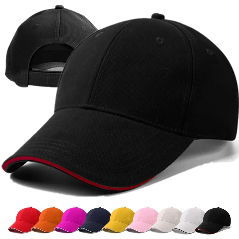 Acrylic Plain Color Accent Baseball Adjustable Snapback Cap