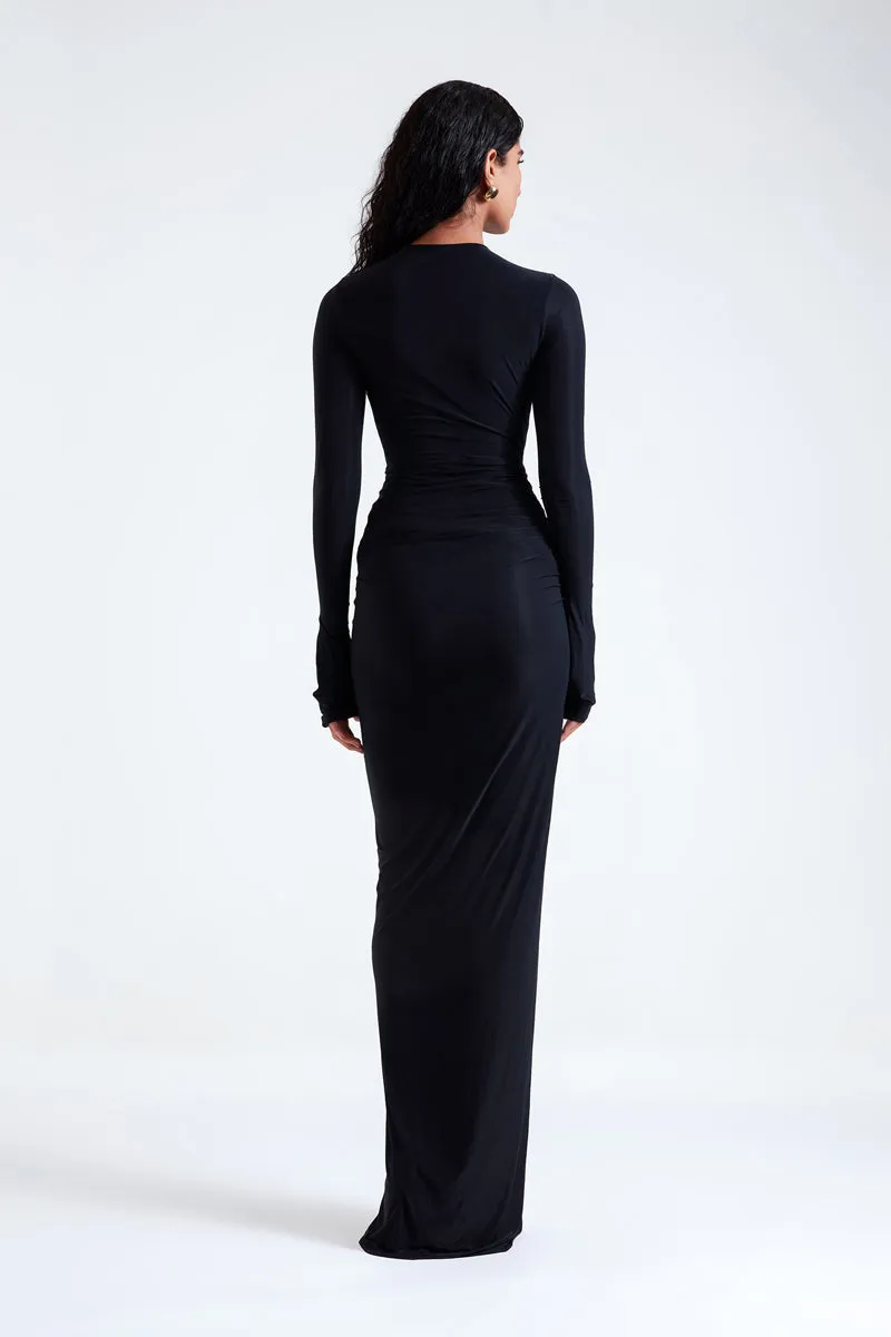 ALDONA BLACK MAXI DRESS