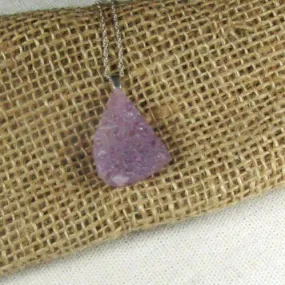 Amethyst Druzy Pendant Necklace