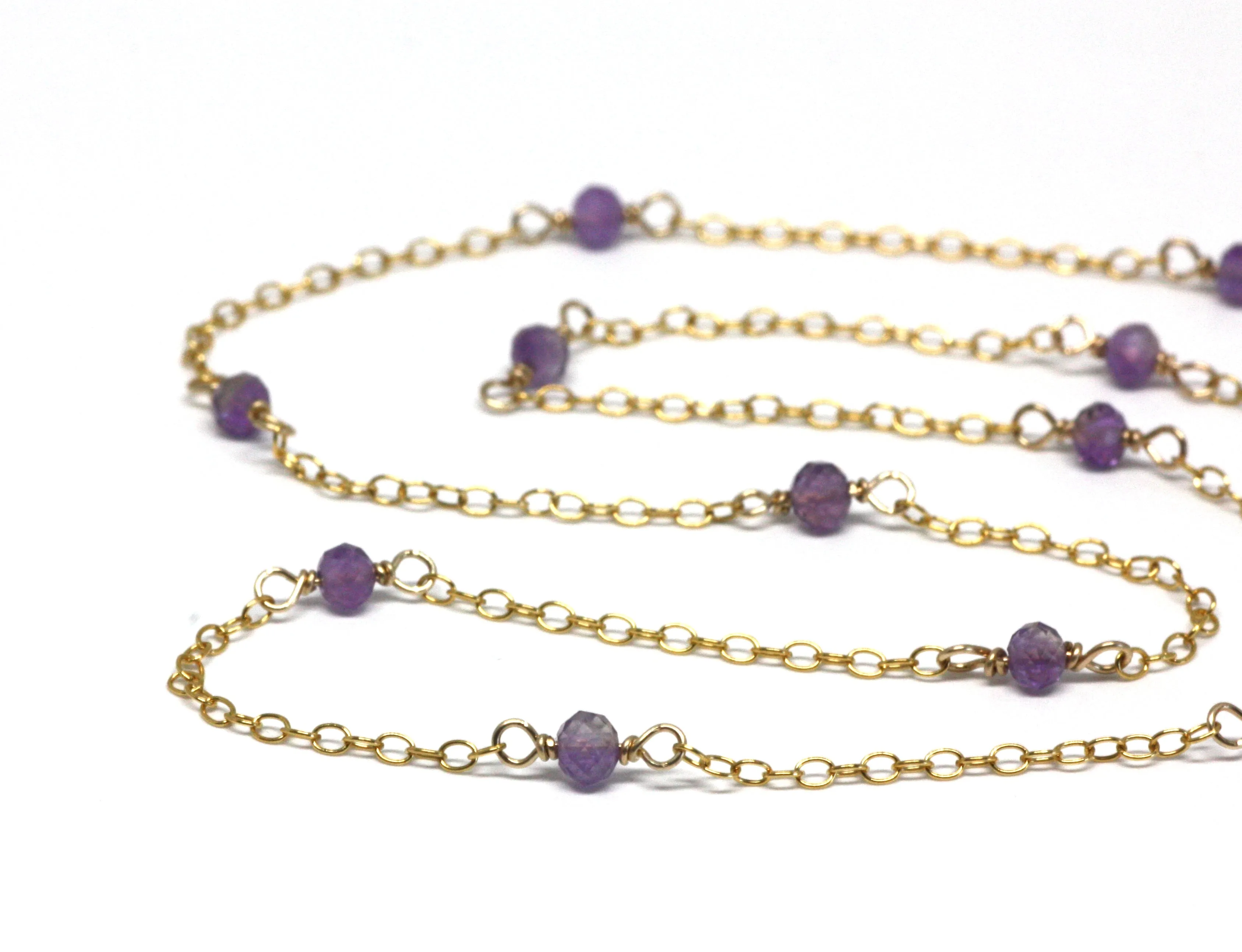 Amethyst Wire Wrapped Layering Necklace