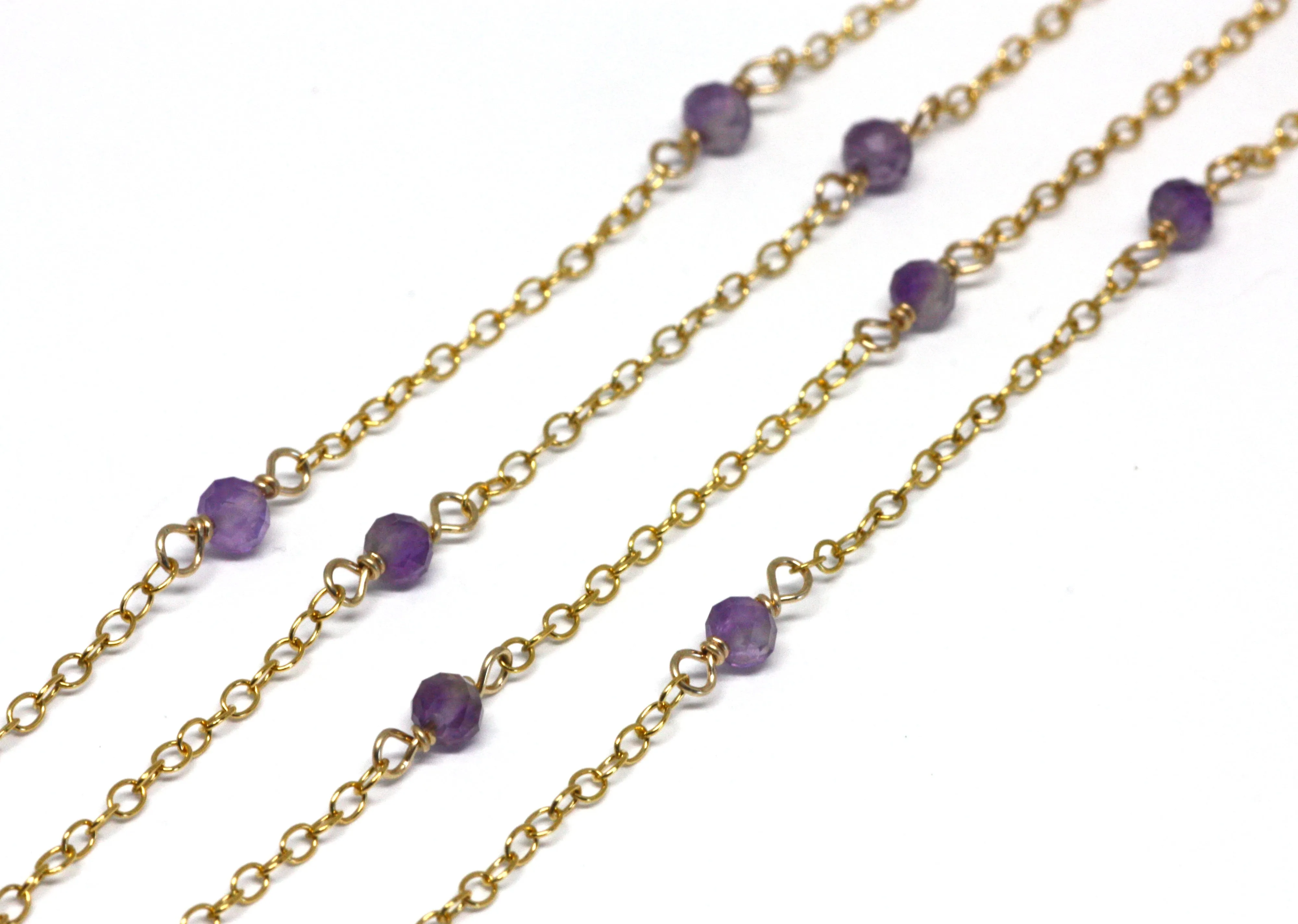 Amethyst Wire Wrapped Layering Necklace