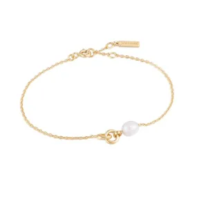 Ania Haie Pearl Link Chain Bracelet B043-01G