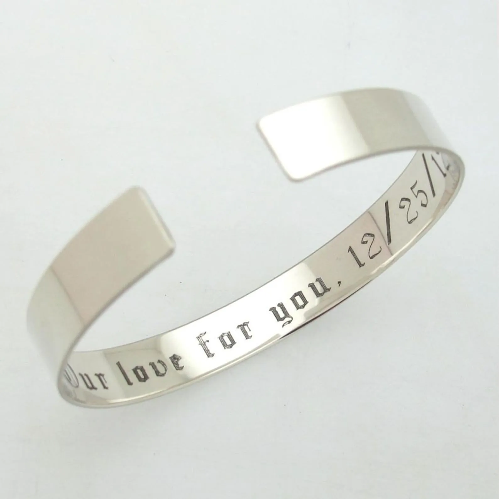 Anniversary Gift For Husband - Sterling Silver Cuff Bracelet