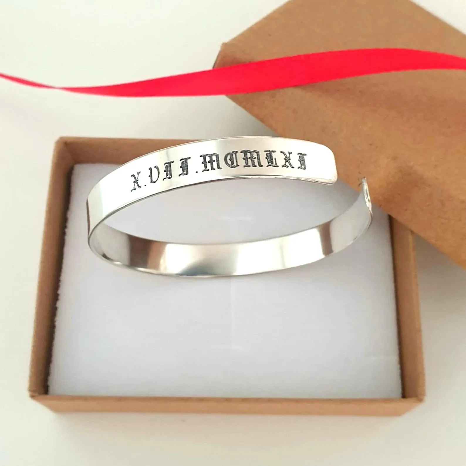 Anniversary Gift For Husband - Sterling Silver Cuff Bracelet