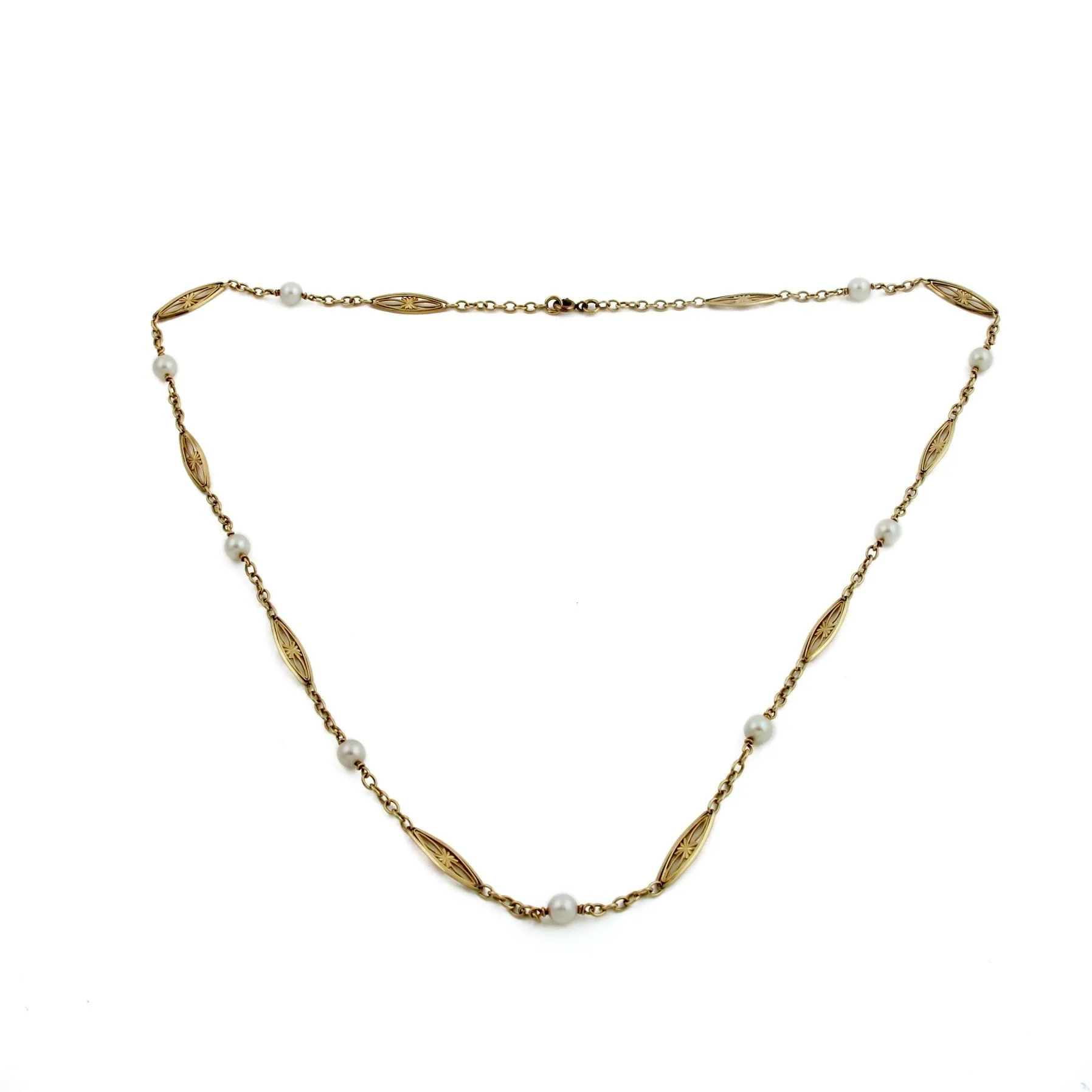 Antique 18k Pearl Chain