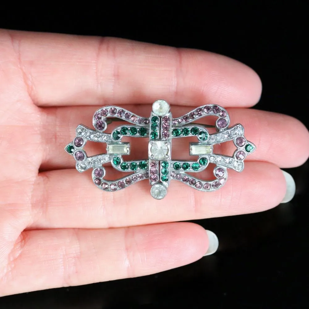 Antique Victorian Suffragette Paste Brooch Circa 1900