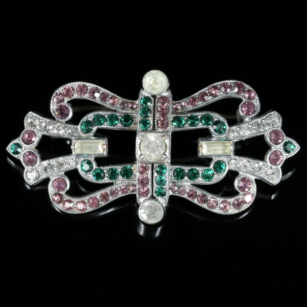 Antique Victorian Suffragette Paste Brooch Circa 1900