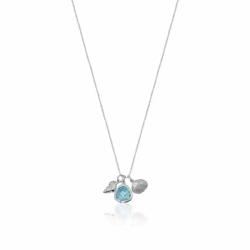 Aqua Mini Drop Crystal Shell | Ocean Inspired Jewelry