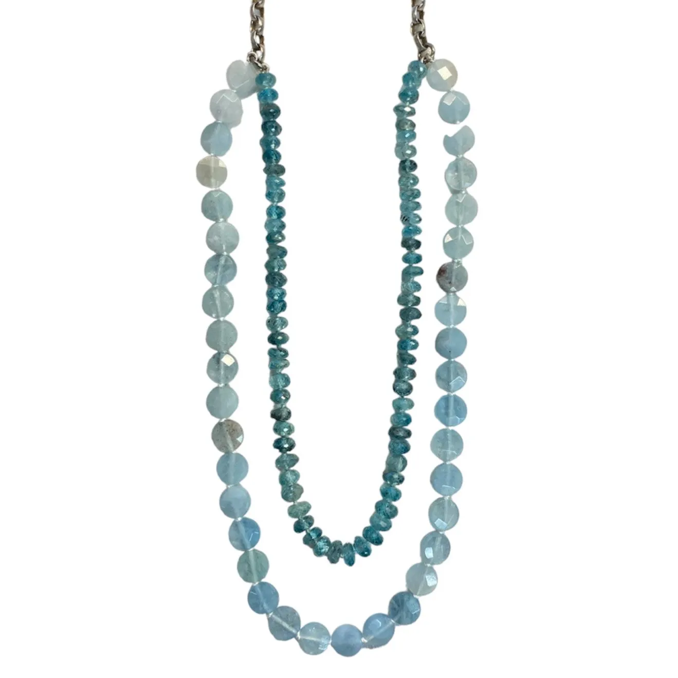 Aquamarine & Apatite Pre-Layered Necklace