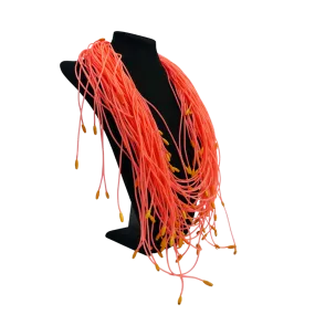 Aura Coral Layered Abstract Necklace