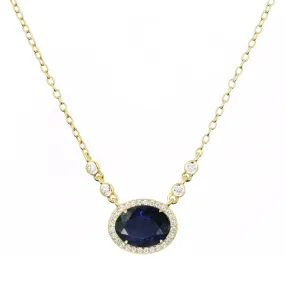 Aura Iolite Gemstone Necklace