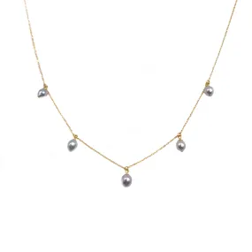 Baby Akoya Pearl Station Necklace