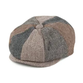 Baby Herringbone Patch Newsboy Cap Multi-Coloured Wholesale Pack