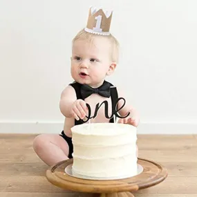 Babymoon 1 year Birthday Crown Baby Cap | Cake Smash | Baby Photography Cap | Brown