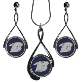 Baltimore Ravens Tear Drop Jewelry Set