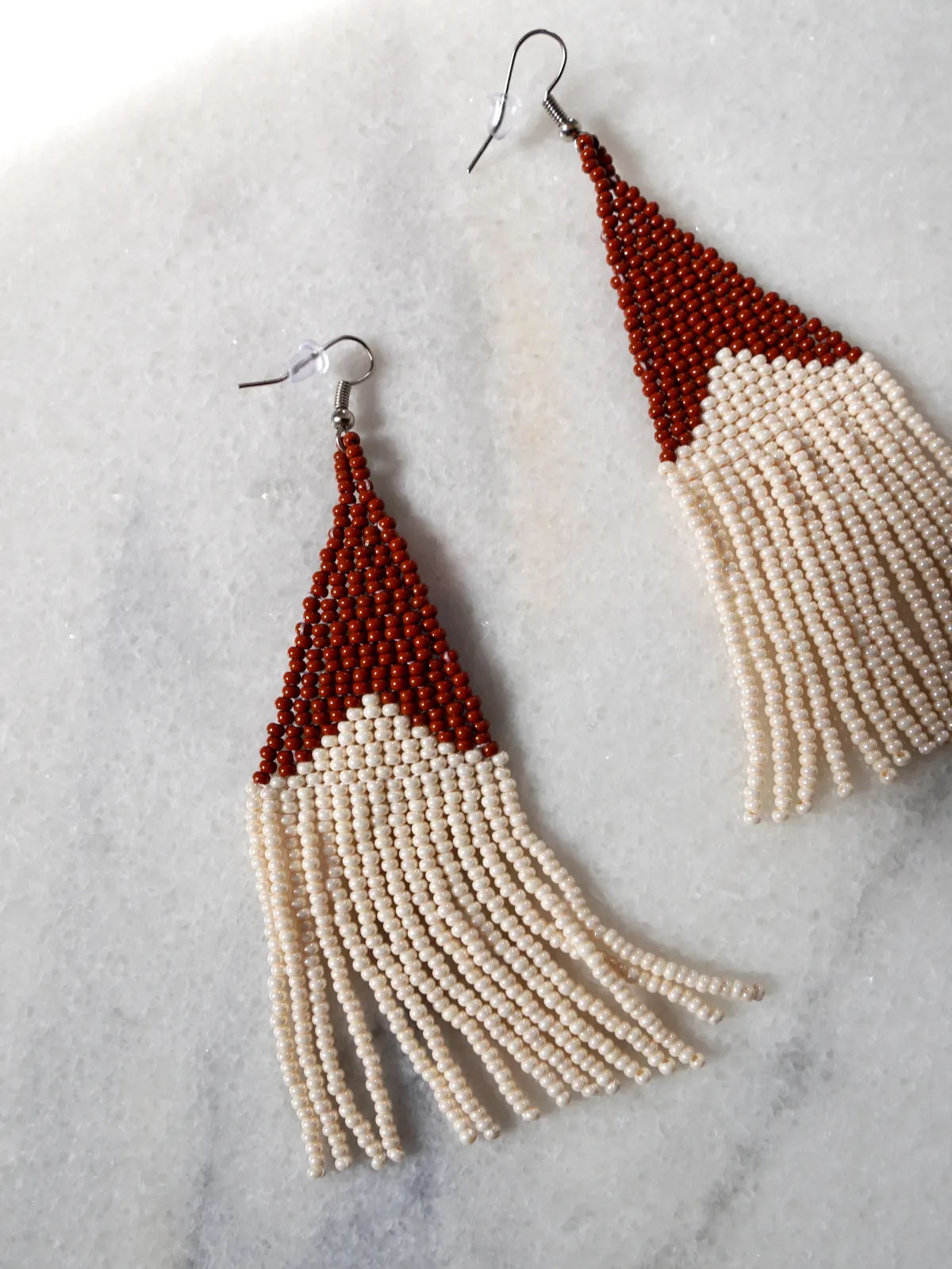 Beaded Fringe Earrings In Onda