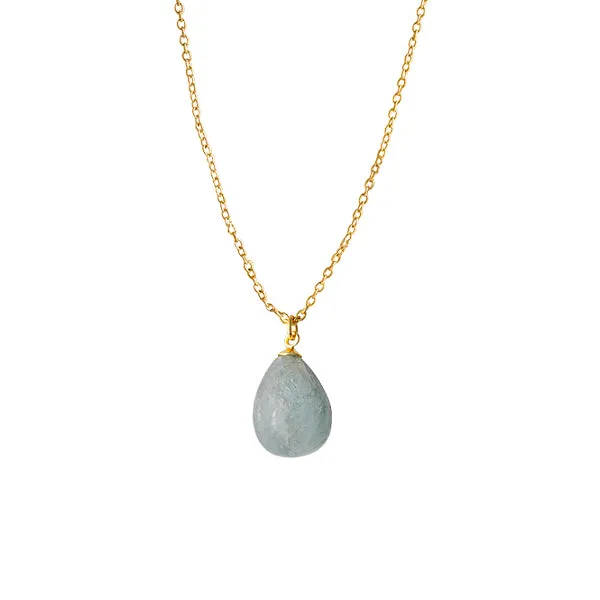 Bianc Painted Necklace Aqua