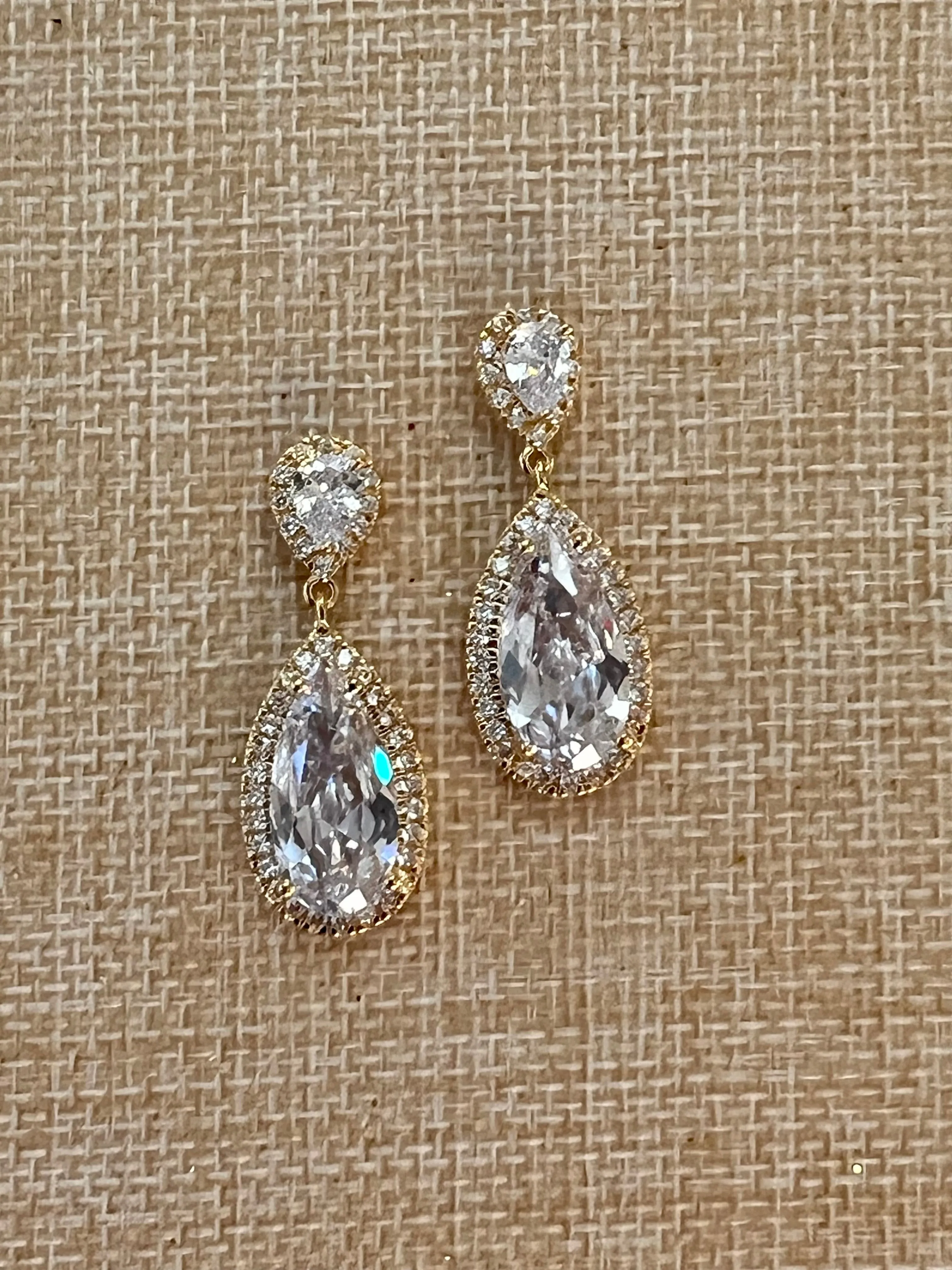 Bridal Earrings, Swarovski and Zirconia Quinceanera Jewelry Drop Earring