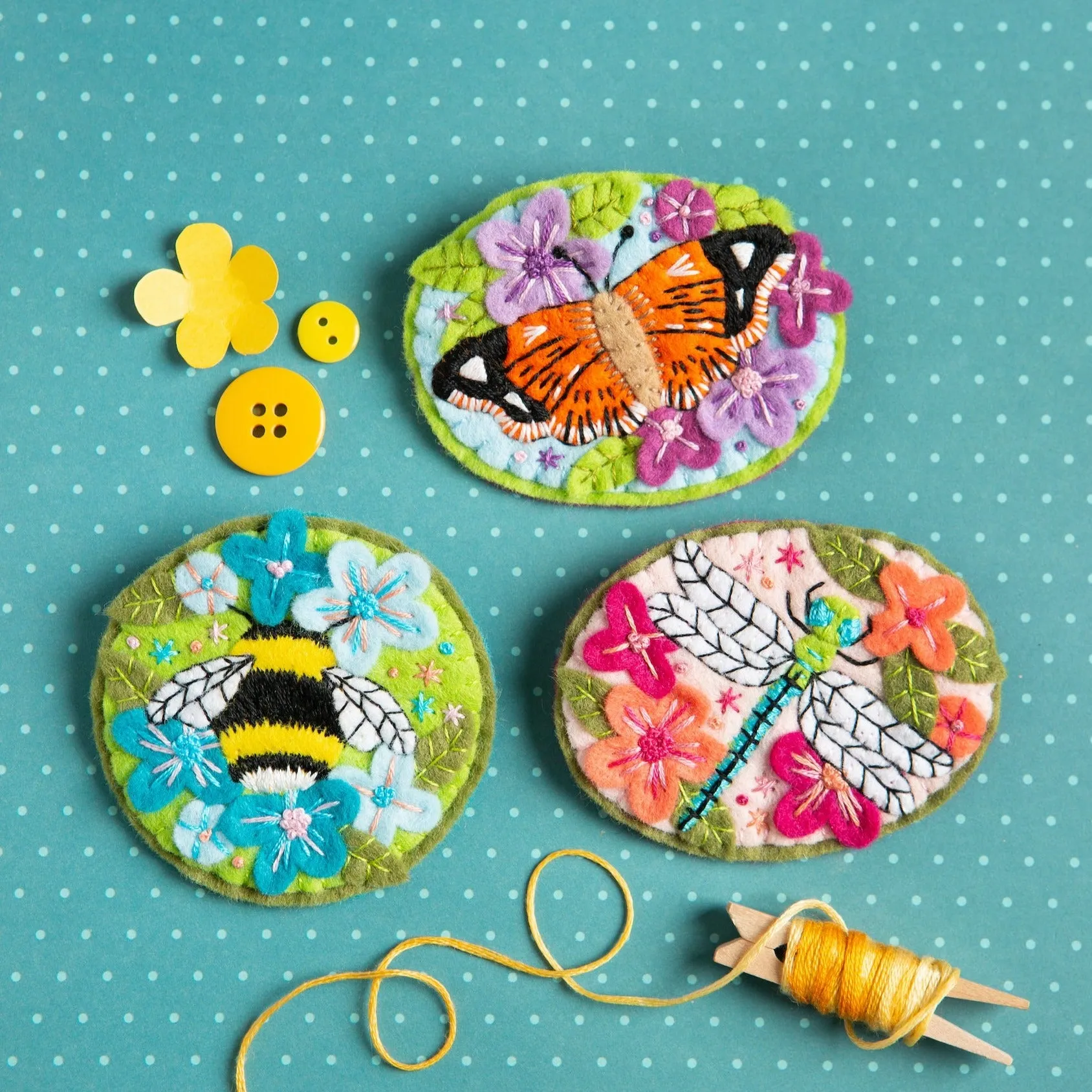 Butterfly Felt Craft Brooch Kit