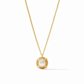 Cabochon Solitaire Necklace - Pearl