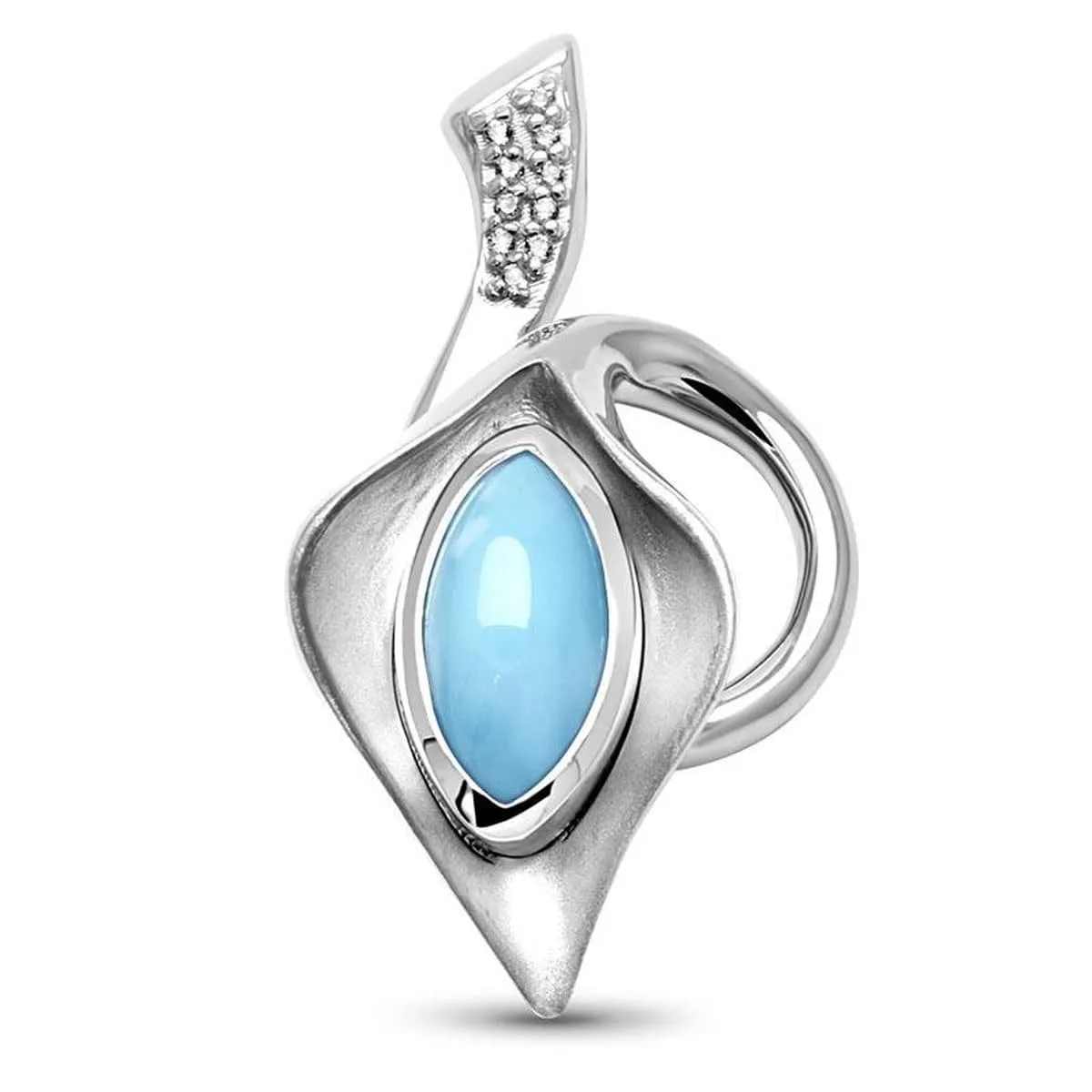 Calla Lily White Sapphire Necklace - Ncall00-00