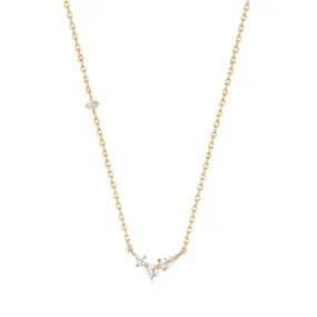 CAMI | Pear and Round White Sapphire Necklace