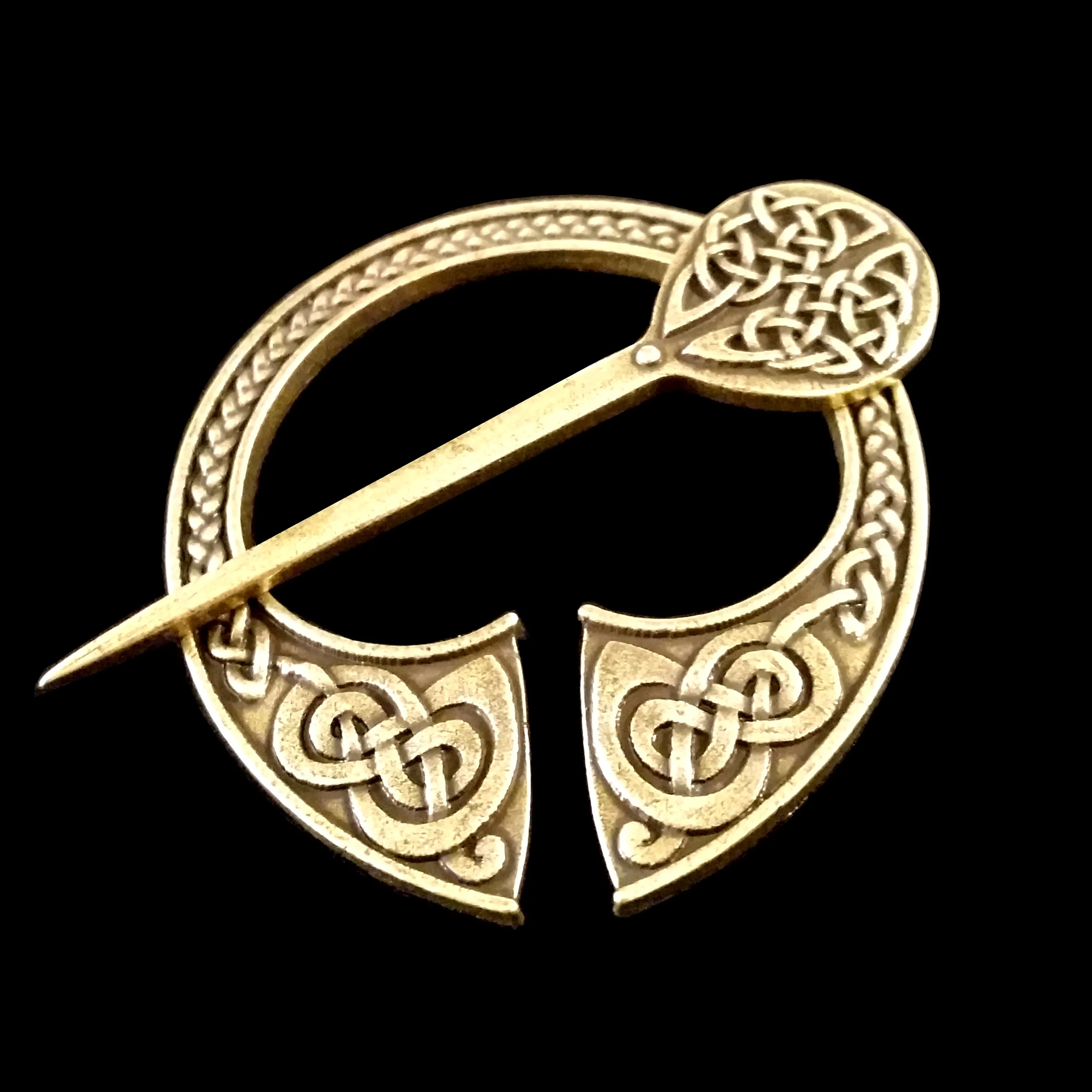 Celtic Cloak Pin Brooch Bronze Penannular Viking Style