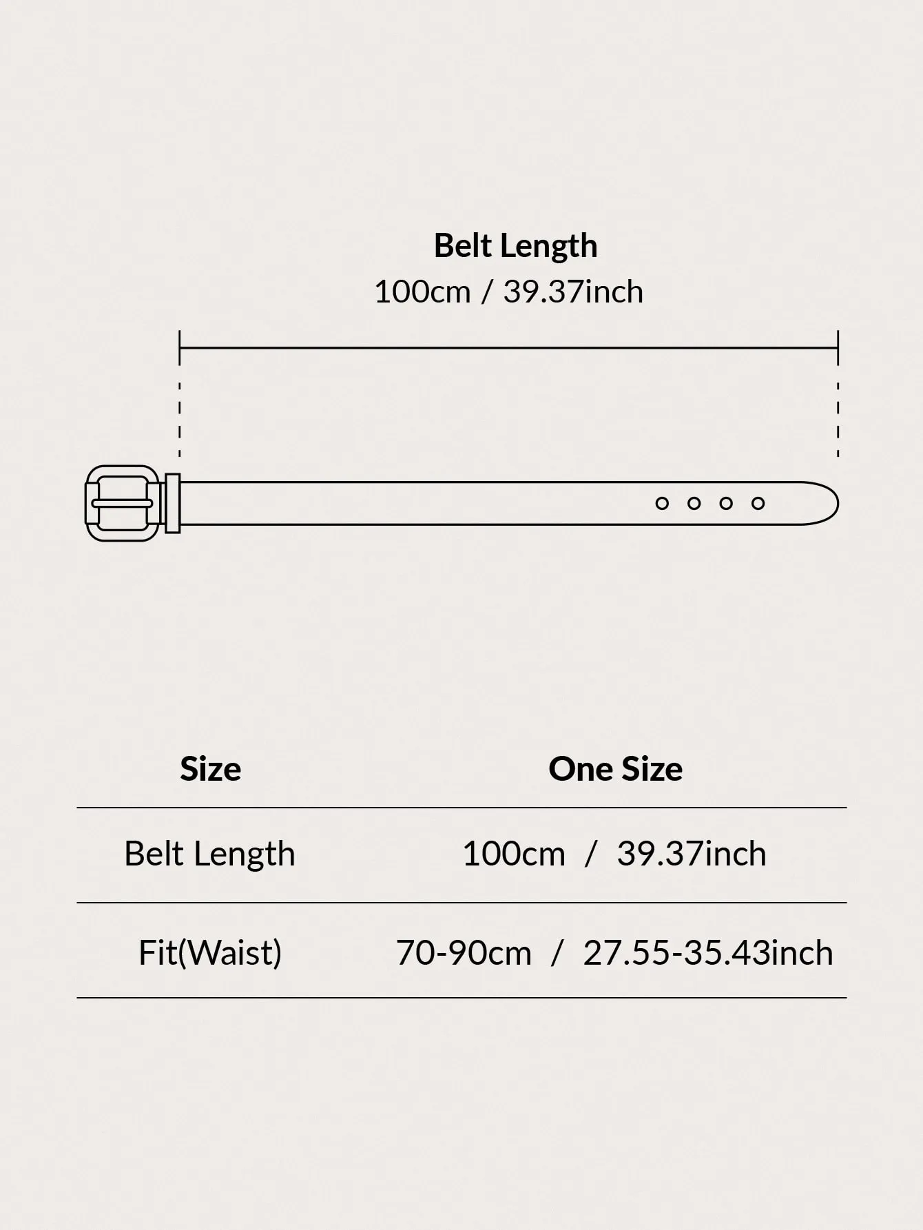 Circle Decor Buckle Belt With Hole Punch