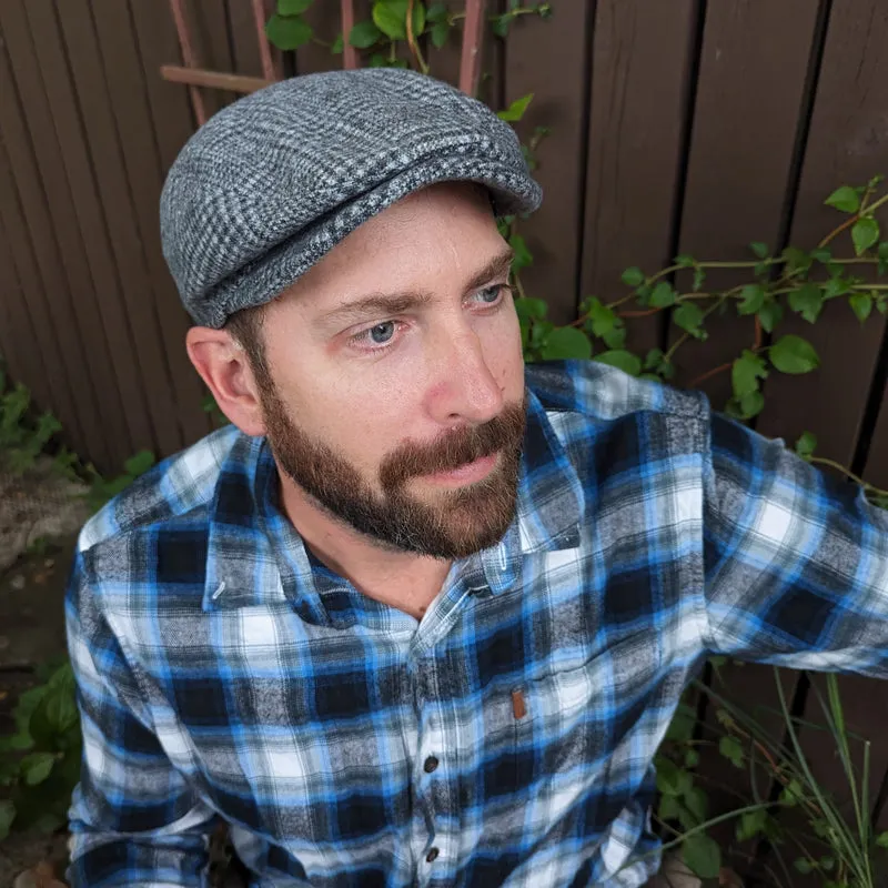 Classic Flat Cap, Deluxe Version featuring 12 Head Sizes, for men or unisex sewing pattern and instructions, digital format