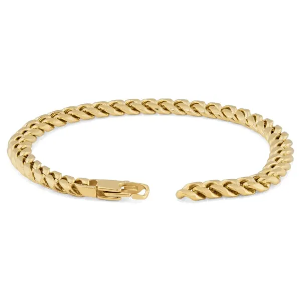 Classy Men 6mm Gold-Toned Chain Bracelet