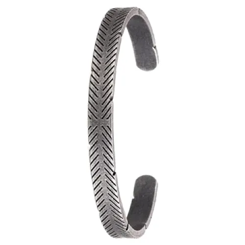 Classy Men Vintage Stainless Steel Cuff Bracelet