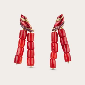 Coral Earrings