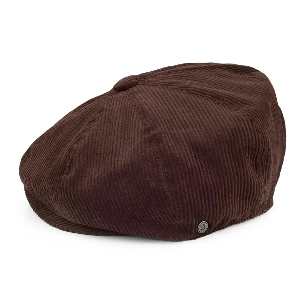 Corduroy Newsboy Cap - Brown