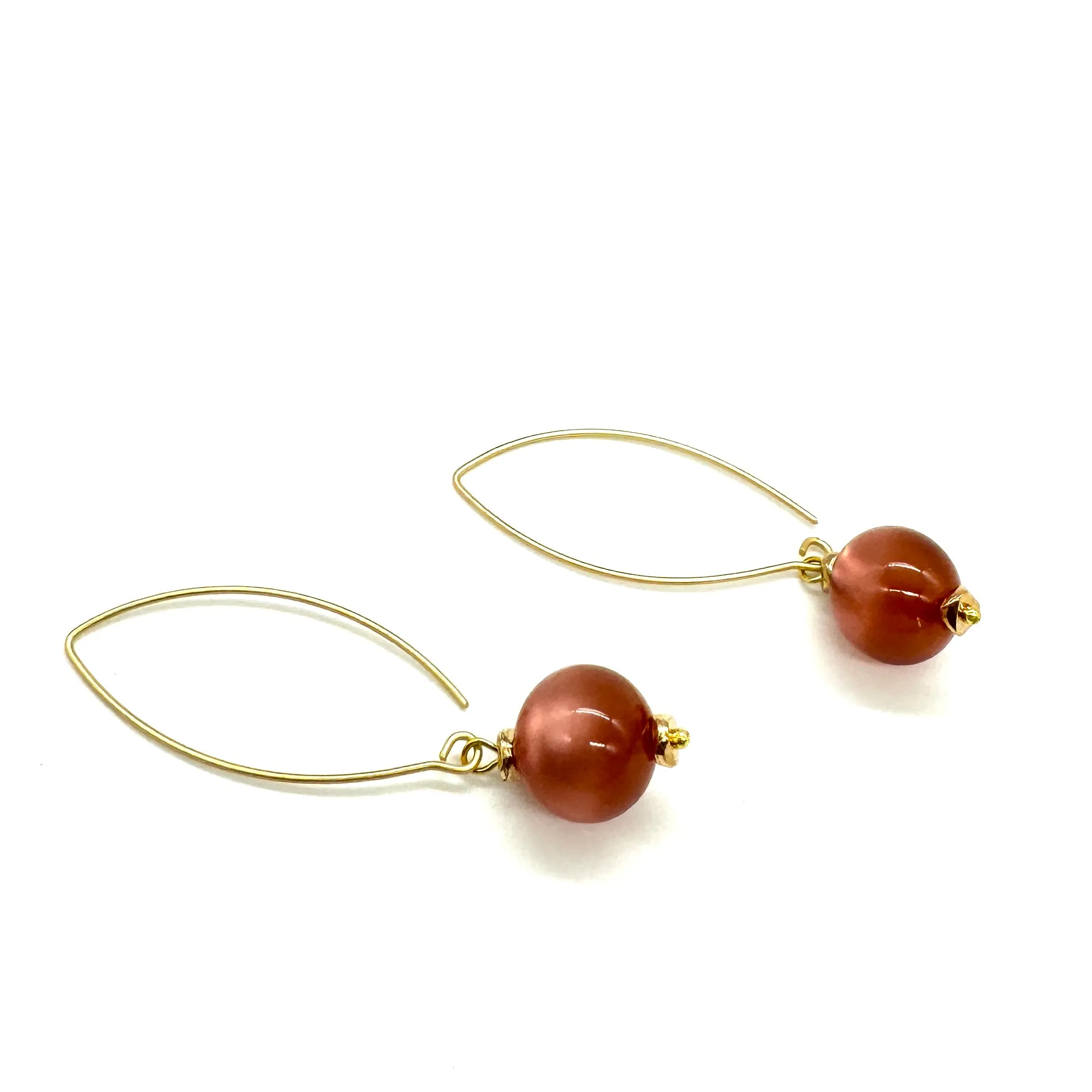 Cran-coral Cocktail Raindrop Earrings