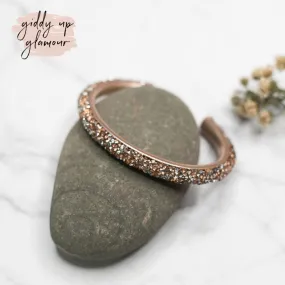 Crystal Cuff Bracelet in Rose Gold